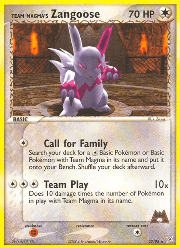 Team Magma's Zangoose